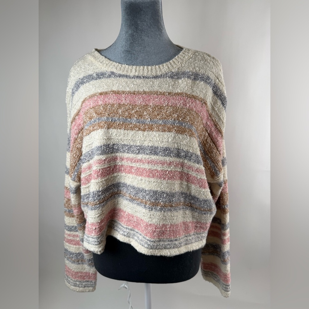 SINCERELY JULES STRIPED CROPPED SWEATER